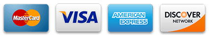Secure Payment Methods - Visa, Mastercard, Amex, Discover